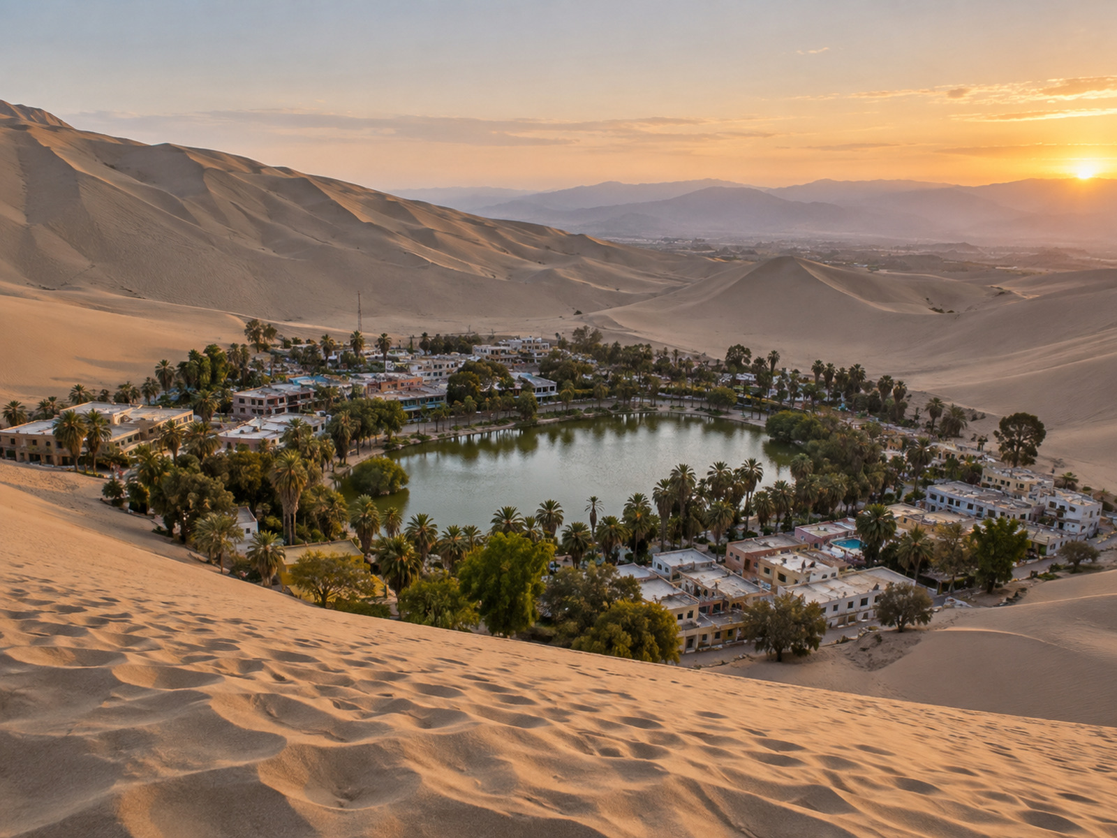 Campamento en el desierto de Huacachina