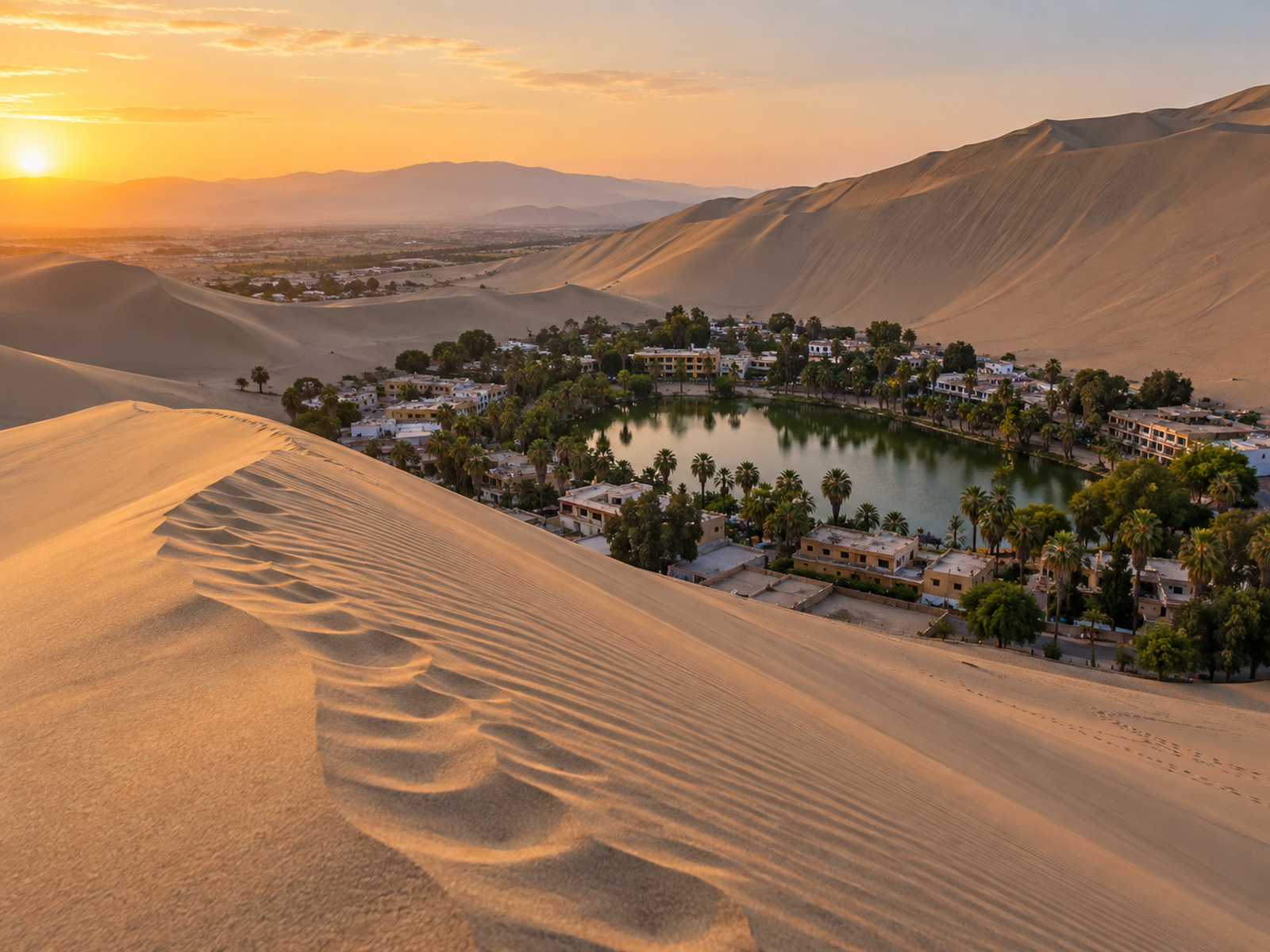 LAGUNA DE HUACACHINA Y TUBULARES DESDE PARACAS