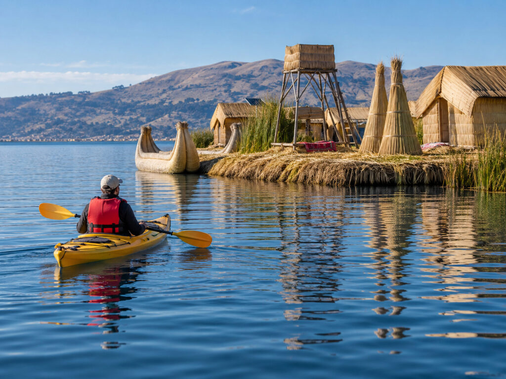 KAYAK EN LA ISLA DE LOS UROS