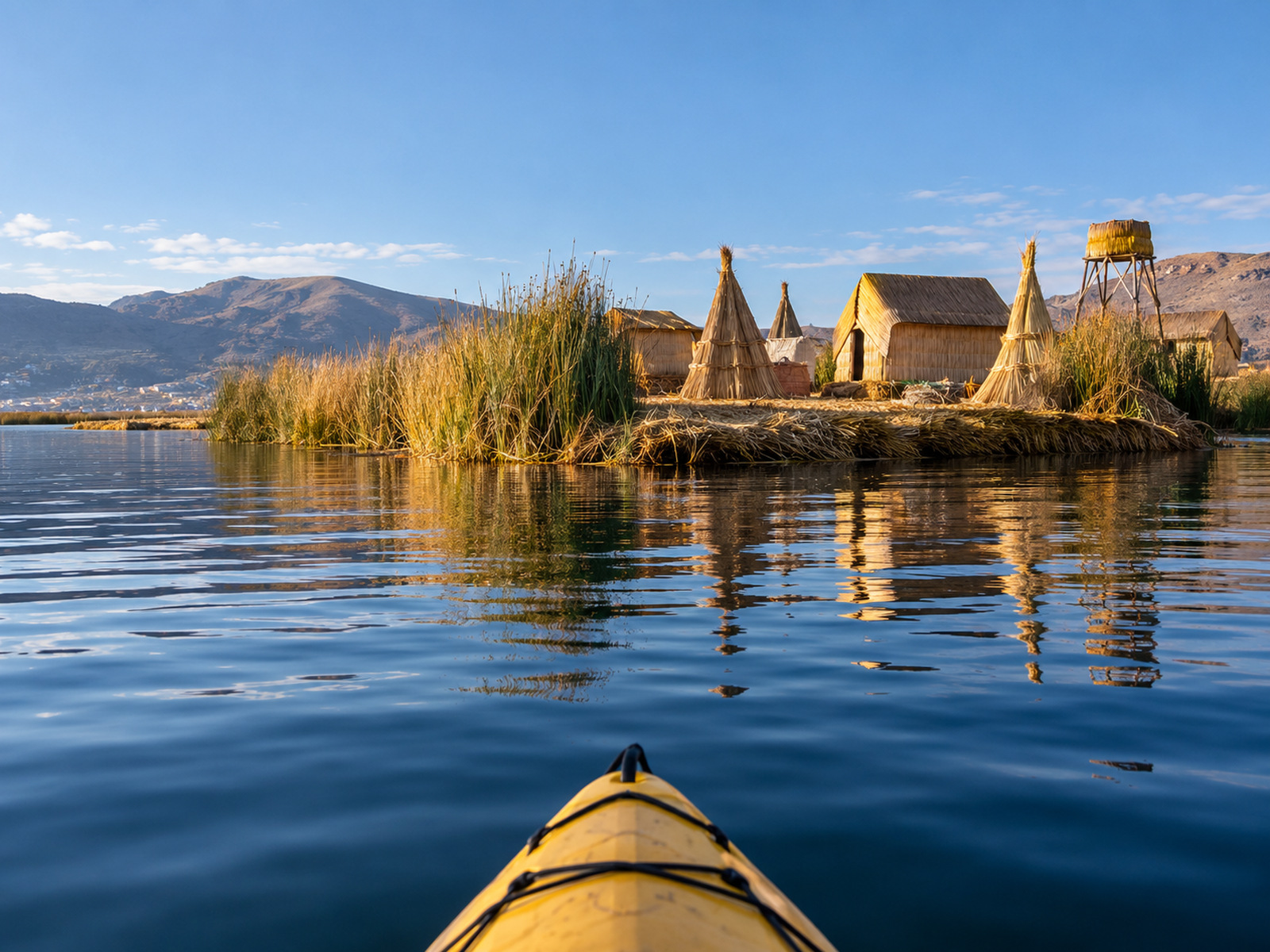 KAYAK EN LA ISLA DE LOS UROS